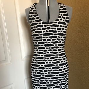 Joseph Ribkoff Black and White Patterned Dress